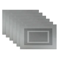 DII® Gray Double Frame Placemats, 6ct.