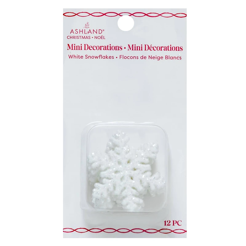 Mini White Snowflake Decorations, 12ct. by Ashland®