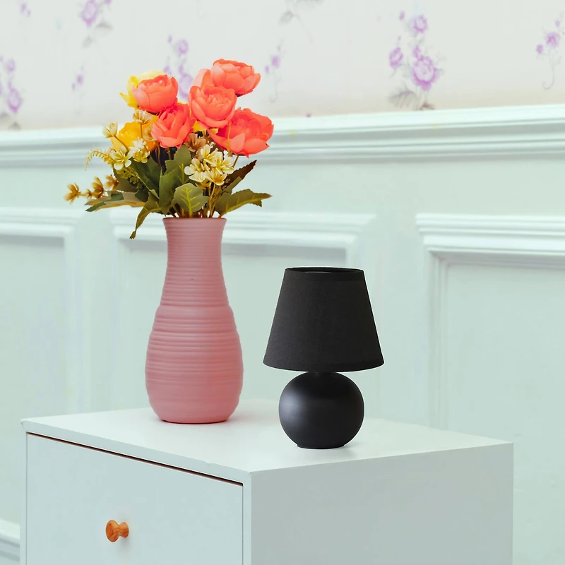 Creekwood Home Nauru 8.5" Ceramic Orb Base Table Lamp