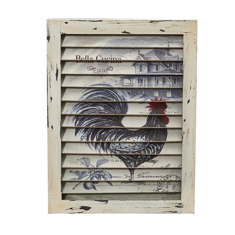 Rooster Window Shutter Wall Décor