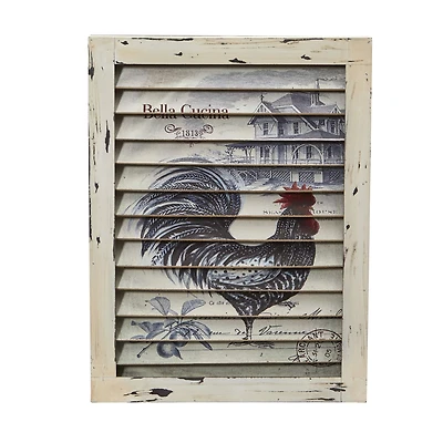 Rooster Window Shutter Wall Décor