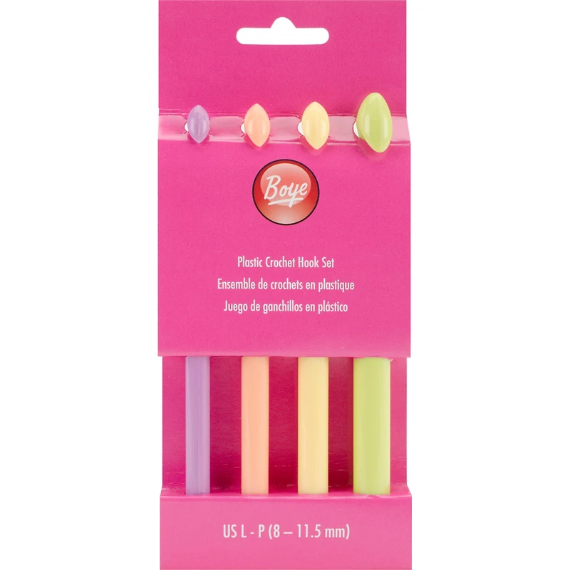 Boye® Plastic Crochet Hook Set, L-P