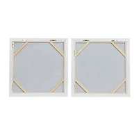 CosmoLiving by Cosmopolitan Set of 2 Blue Canvas Wall Art 24", 24"