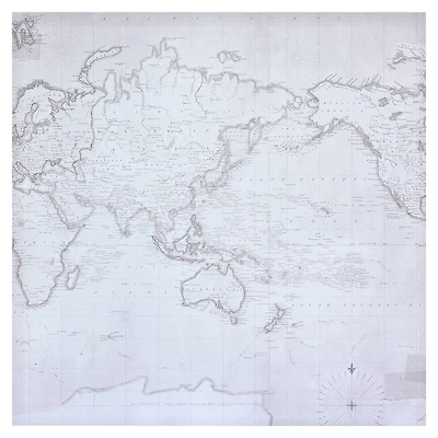 Black & White World Map Cardstock Paper by Recollections™, 12" x 12"