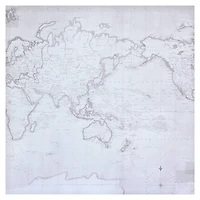 Black & White World Map Cardstock Paper by Recollections™, 12" x 12"
