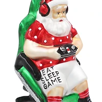 4.75" Gamer Santa Glass Ornament by Ashland®