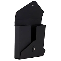 JAM Paper Black 5.25" x 6.75" Button & String Tie Portfolio 