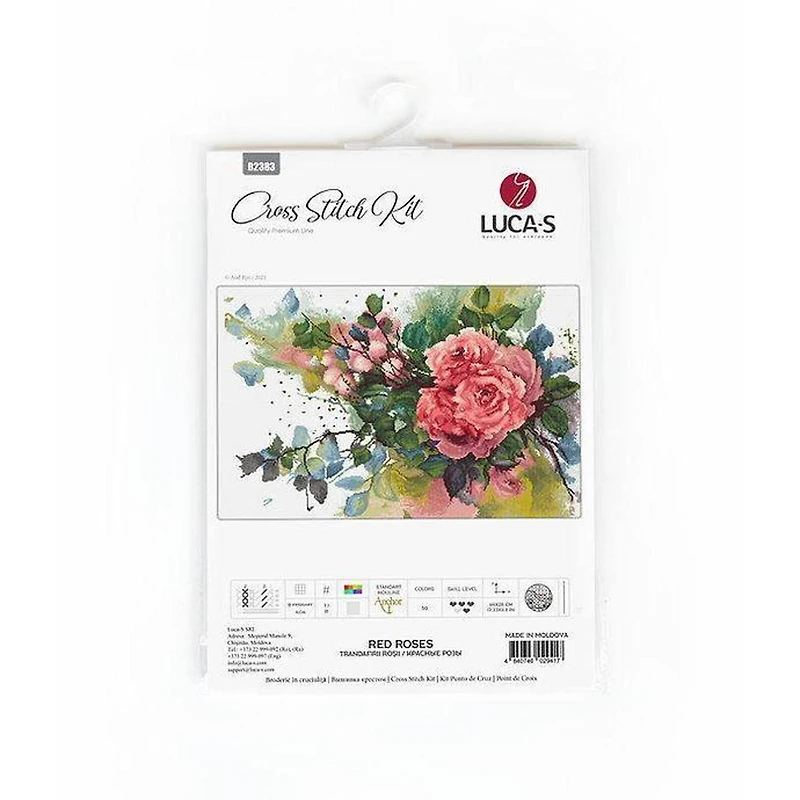 Luca-s Red Roses Counted Cross Stitch Kit