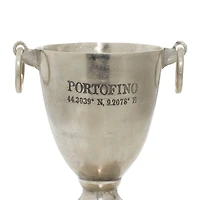 The Novogratz 18" Silver Contemporary Metal Wine Cooler