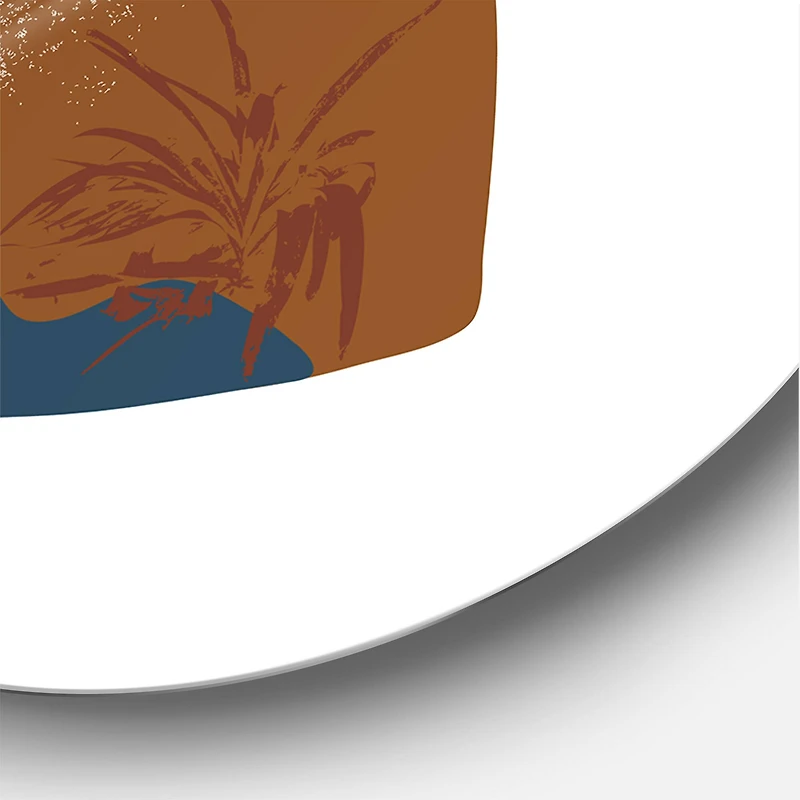 Designart - Abstract Flowers On Minimal Shapes VI