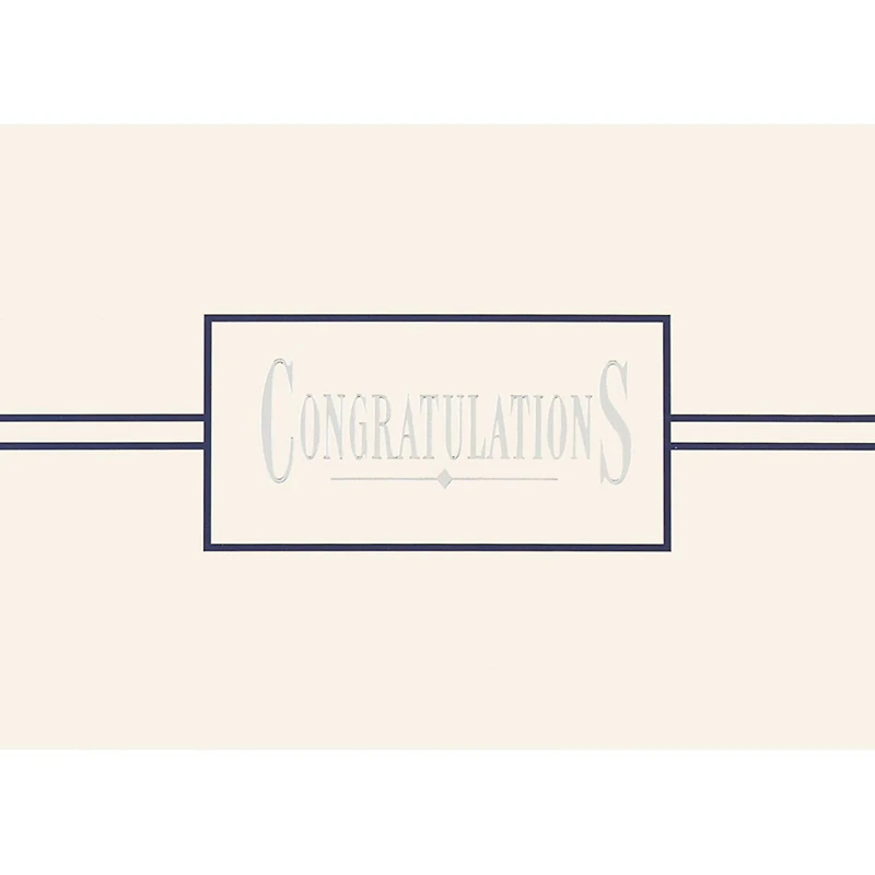 JAM Paper Formal Blank Congratulations Cards & Envelopes Set