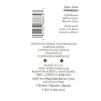 Organic Elements 1 3/4" Oval Light Brown Wood Button