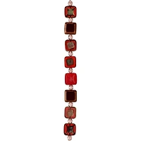 Red Squares Czech Glass Bead Mix by Bead Landing™