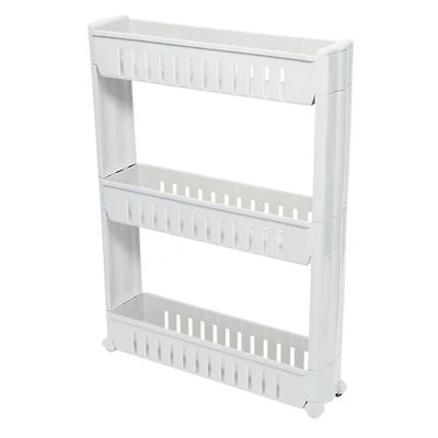 Simplify White 3-Tier Slim Slide Out Storage Cart