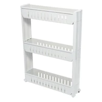 Simplify White 3-Tier Slim Slide Out Storage Cart