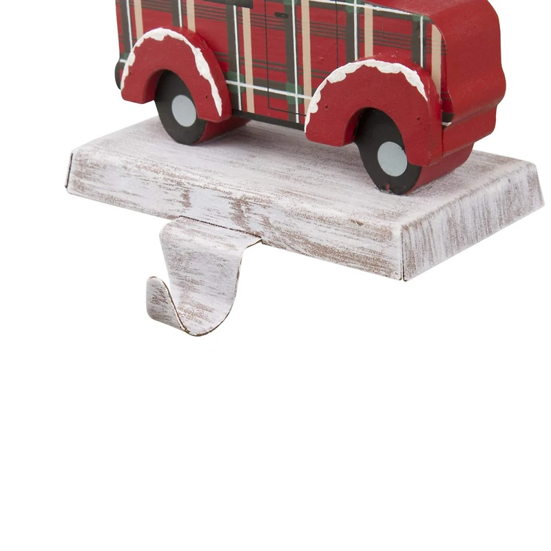 Glitzhome® 6" Red Car & Truck Stocking Holder Set