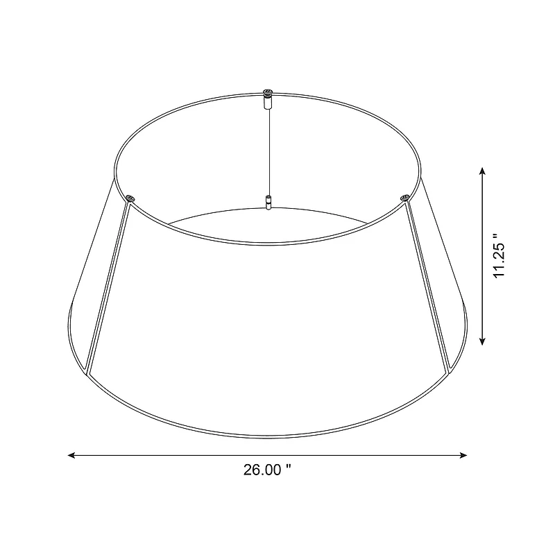 Glitzhome® 26" Hammered Metal Tree Collar