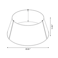 Glitzhome® 26" Hammered Metal Tree Collar