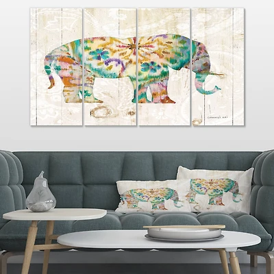 Designart - Boho Paisley Elephant I