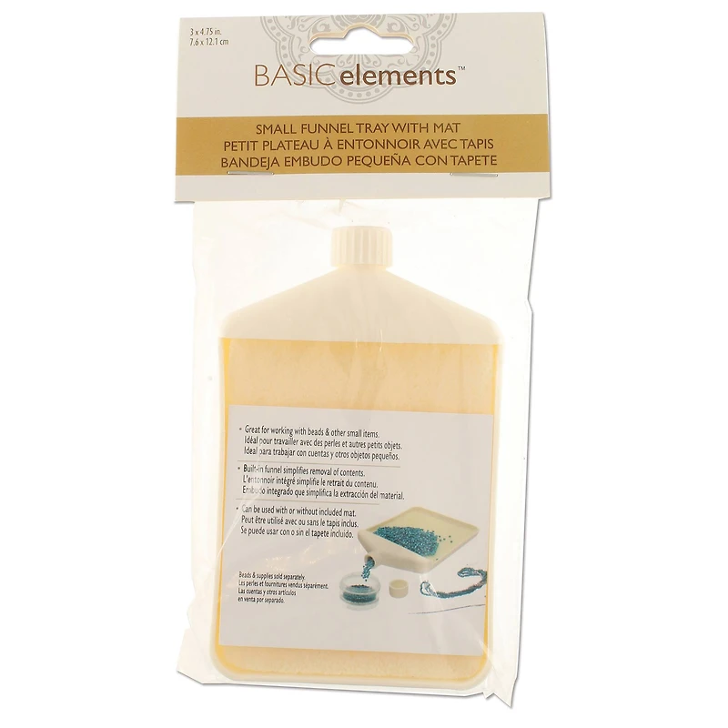 The Beadsmith® BASIC elements™ Small Funnel Tray with Mat