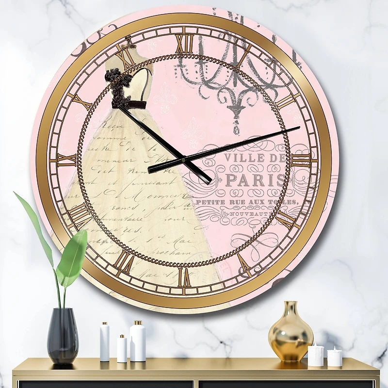 Designart 'French Chandeliers Couture Ii Glam Wall Clock