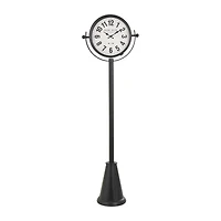 6ft. Black Metal Clock