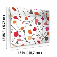 RoomMates Red Terrazzo Branch Peel & Stick Wallpaper