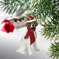 3.5" Pointer Holiday Dog Ornament