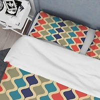 Designart 'Retro Ornamental Design VI' Mid-Century Duvet Cover Set