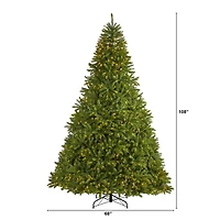9ft. Pre-Lit Sierra Spruce Artificial Christmas Tree, Clear LED Lights