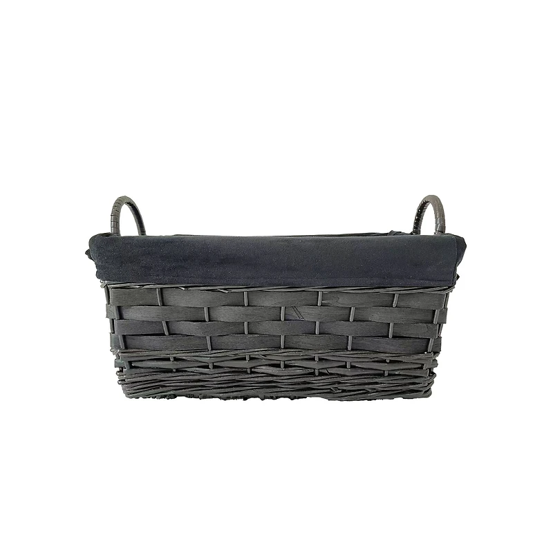 Black Velvet Lined Willow Basket by Ashland