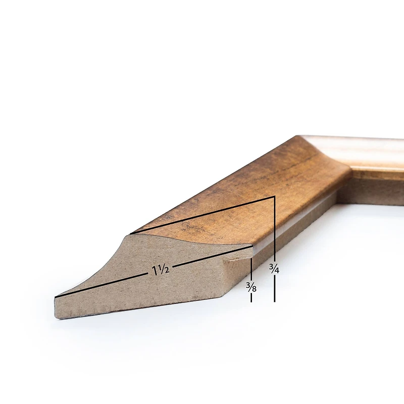 Frame USA Verona Narrow Bronze Single Image Picture Frame with Mat