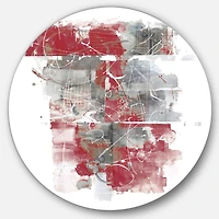 Designart - Moving In and Out of Traffic I Red Grey