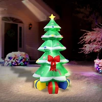6ft. Inflatable Green Christmas Tree with LED Lights