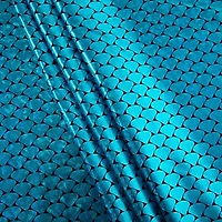 Cosplay by Yaya Han Metallic Turquoise Holographic Mermaid Scales All Way Stretch Jersey Fabric