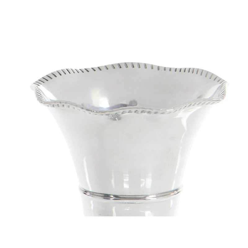 The Novogratz 15" Silver Aluminum Traditional Vase