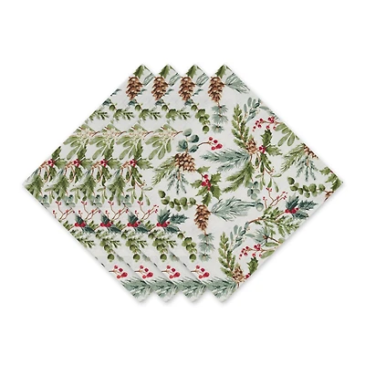 DII® Heritage Holiday Sprigs Printed Napkin Set, 4ct.