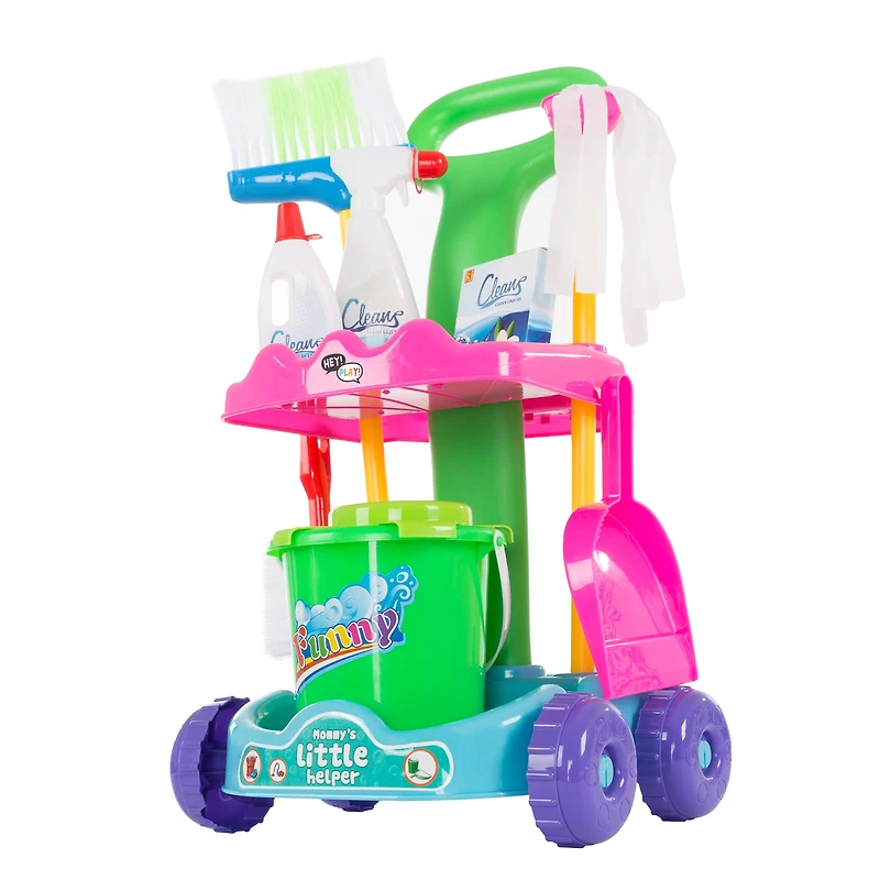 Toy Time Play Housekeeping & Janitor Cart Toy Cleaning Set