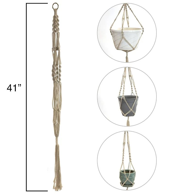 Sorbus 41" Macramé Plant Hangers, 4ct.