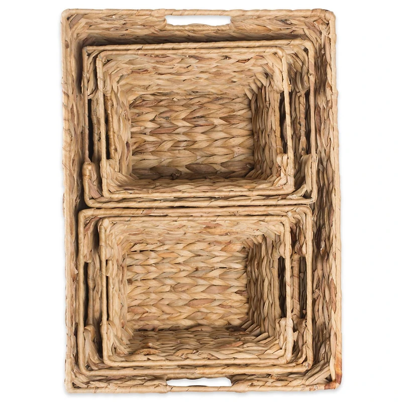 DII® Natural Water Hyacinth Basket Set