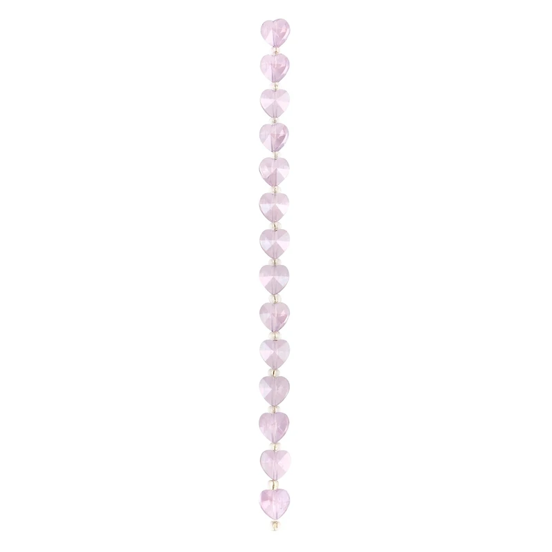 Purple Glass Heart Beads, 10mm by Bead Landing™
