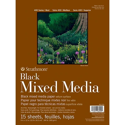 Strathmore® 400 Series Black Mixed Media Paper Pad