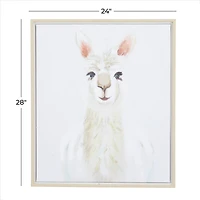 CosmoLiving by Cosmopolitan White Polystone French Country Framed Wall Art, 28" x 24"