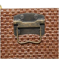 Brown Inspired Trunk with Latches & Leather Accent Set 