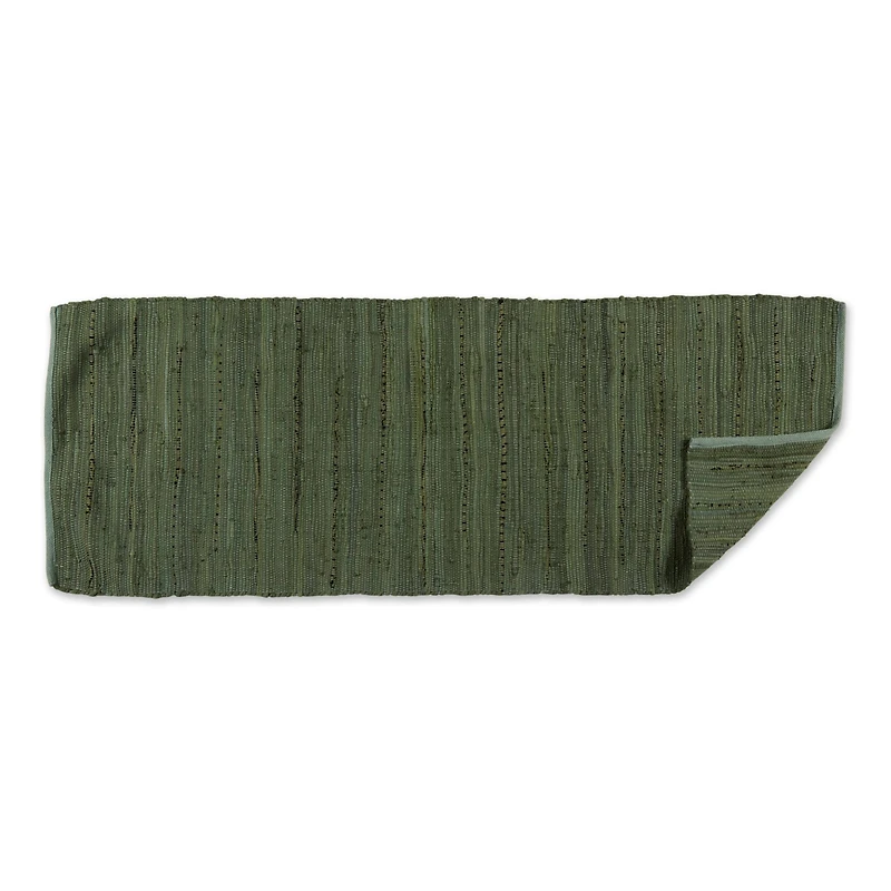 DII® Olive Green Rag Rug, 2ft. x 6ft.