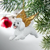 Design Toscano Honor the Pooch White Poodle Dog Angel Ornament