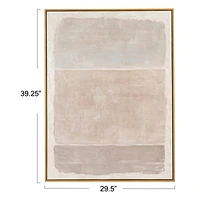 Hello Honey® 29.5" x 39.25" Taupe & Gray Abstract Musing Hand-Painted Framed Canvas