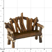 12 Pack: Mini Wooden Bench with Moss by Make Market®