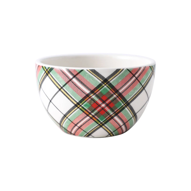 4" Green & Red Plaid Ceramic Bowl by Ashland®
