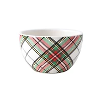 4" Green & Red Plaid Ceramic Bowl by Ashland®